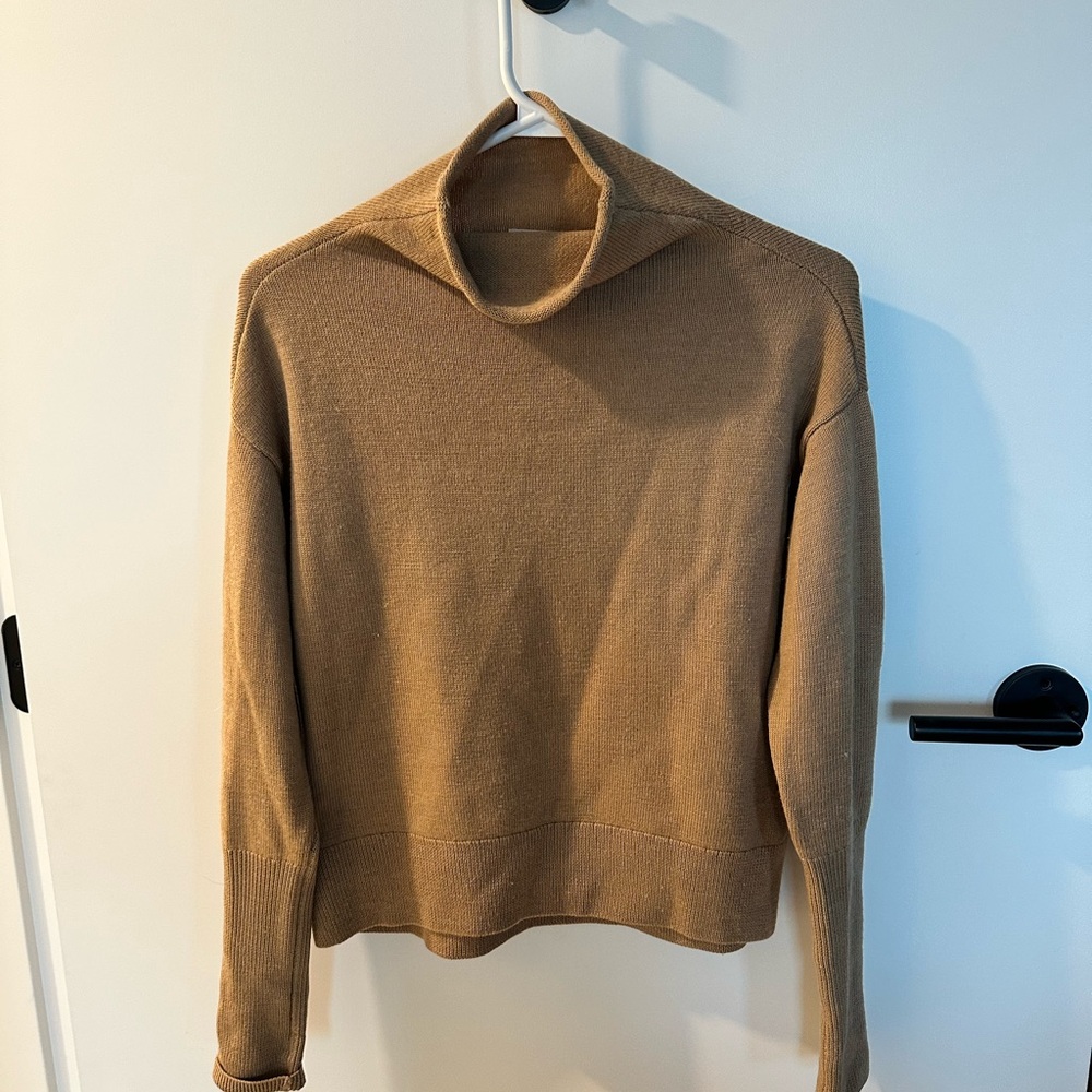 Wilfred Camel Cowl Neck Sweater